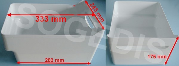 BAC Froid LEGUMES Blanc LARG=240mm =EPUISE - 1