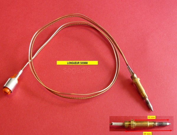 THERMOCOUPLE Plaque A EMBOITER 500MM