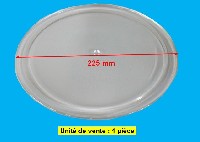 Miniature PLATEAU Micro onde VERRE 225mm = EPUISE