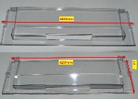 Miniature ABATTANT Froid SupÉrieur CongÉlateur TRANSPARENT GRIS 443*148(459mm avec axes) 0059048 1/2